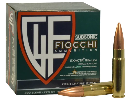 300 AAC Blackout Subsonic 220 Grain Sierra MatchKing Hollow Point Boat Tail Ammunition
