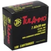 TulAmmo Ammunition 7.62x39mm 122 Grain Full Metal Jacket (Bi-Metal) Steel Case Berdan Primed